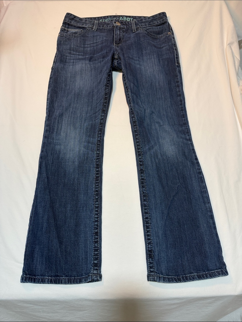 Cruel Abby Women’s 29 7S Dark Blue Washed Bootcut Jeans Highlighted Stitching